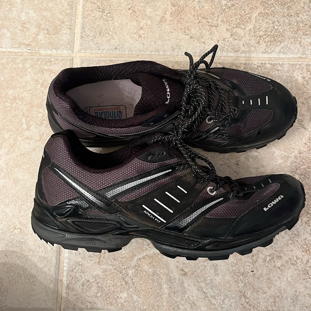 Men’s Lowa Black and Gray waterproof Hiking Shoes